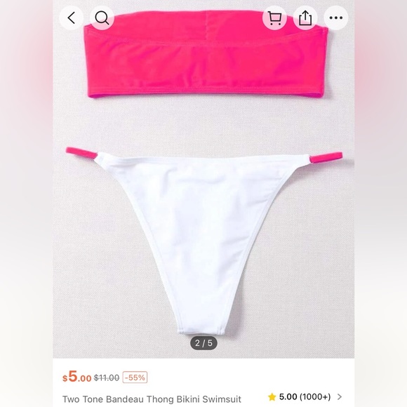 SHEIN BANDEAU BIKINI - Picture 4 of 4